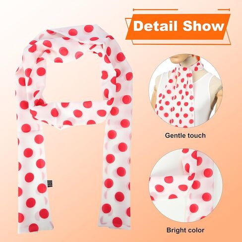 4PCS Orange Wig with Blue Round Glasses & Pink Polka Dot Scarf Set, Costume Accessories for Halloween Costume Women Cosplay Party in Kuwait