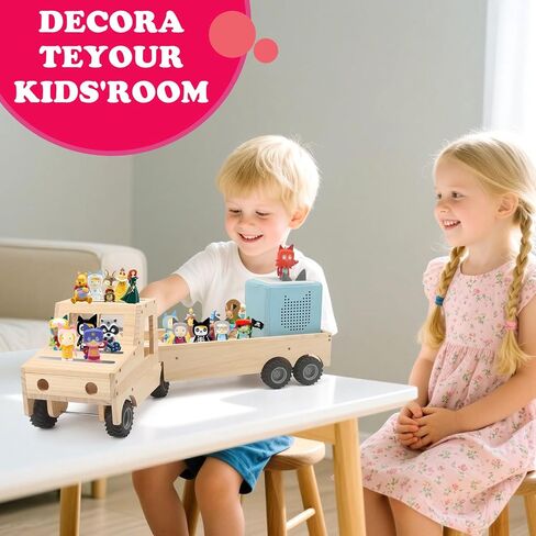 Car for Toniebox and Tonie Box Figures Storage Organizer Shelf Holder Stand | Storage & Play Magnetic Shelves Compatible with Tonie Box Player Character for Children Room in Saudi Arabia