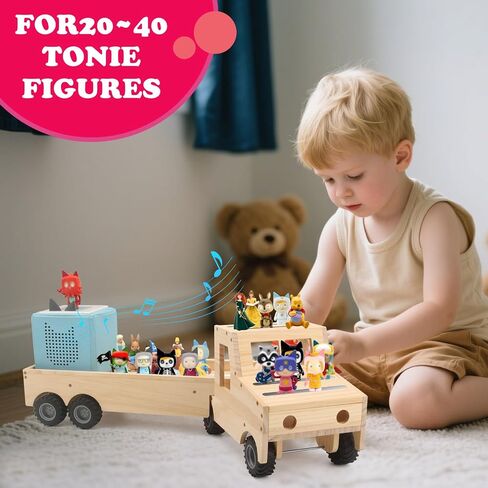 Car for Toniebox and Tonie Box Figures Storage Organizer Shelf Holder Stand | Storage & Play Magnetic Shelves Compatible with Tonie Box Player Character for Children Room in Saudi Arabia