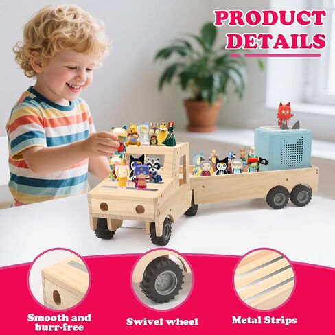 Car for Toniebox and Tonie Box Figures Storage Organizer Shelf Holder Stand | Storage & Play Magnetic Shelves Compatible with Tonie Box Player Character for Children Room in Saudi Arabia
