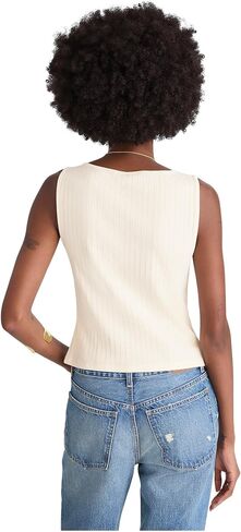 Madewell Womens Textured Vest W/Shank Buttons in Saudi Arabia