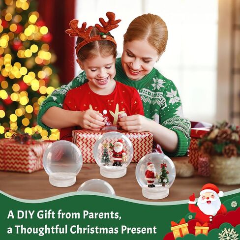 Pack of 6 (115mm) 4.5 Inch DIY Snow Globe Water Globe - Clear Plastic with Screw Off Cap | Perfect for DIY Crafts and Customization in Saudi Arabia
