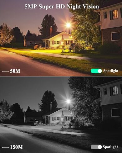 Ctronics 5MP 30X Optical Zoom Metal Security Camera WiFi 2.4/5Ghz Outdoor with Auto Cruise & Zoom, Surveillance Cameras 492ft Night Vision,Human/Motion Detection,IP66 in Saudi Arabia