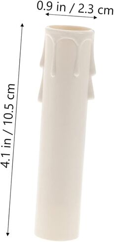 POPETPOP 24pcs Teardrop Candle Tube Covers Tall Candle Holders for Chandelier Lamp Shades in Saudi Arabia