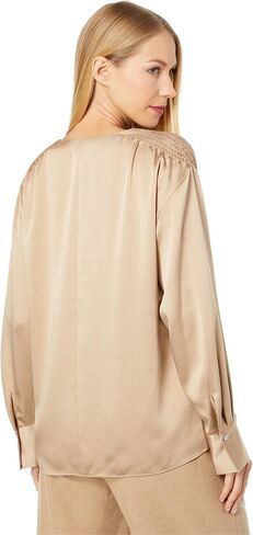 Vince Women's Smocked L/S Blouse in Saudi Arabia