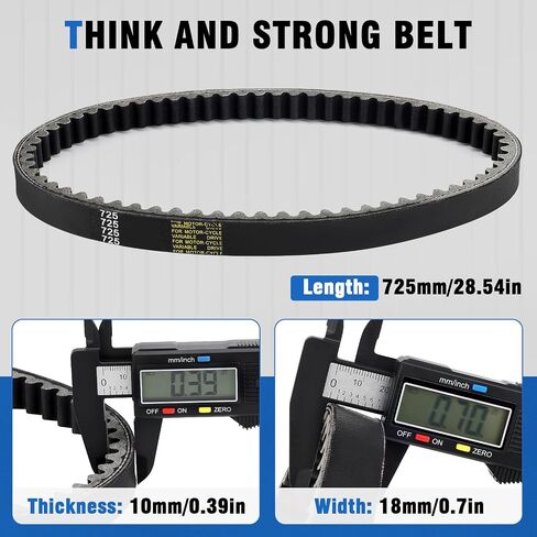 3 Pcs 725 Go Kart Belt for Hammerhead 80T Mudhead 208r Mid Karts Trailmaster MB200, Compatible with Comet 14704 Go Cart 30 Series Torque Converter Belt in Saudi Arabia