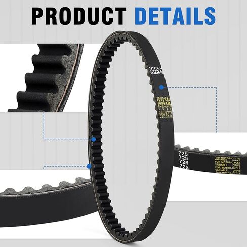 3 Pcs 725 Go Kart Belt for Hammerhead 80T Mudhead 208r Mid Karts Trailmaster MB200, Compatible with Comet 14704 Go Cart 30 Series Torque Converter Belt in Saudi Arabia