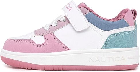 Nautica Kids Girls Sneakers with Adjustable Strap and Bungee Straps | Comfortable Casual Shoes (Toddler/Little Kid) in Saudi Arabia