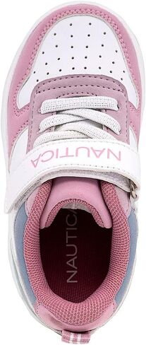 Nautica Kids Girls Sneakers with Adjustable Strap and Bungee Straps | Comfortable Casual Shoes (Toddler/Little Kid) in Saudi Arabia