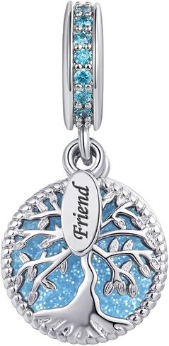Sparkling Family Titles Tree of Life Dangle Charm fits Pandora Charms Moments Bracelets in Saudi Arabia
