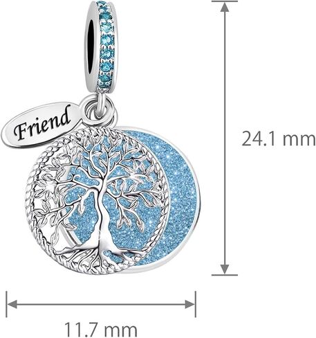 Sparkling Family Titles Tree of Life Dangle Charm fits Pandora Charms Moments Bracelets in Saudi Arabia