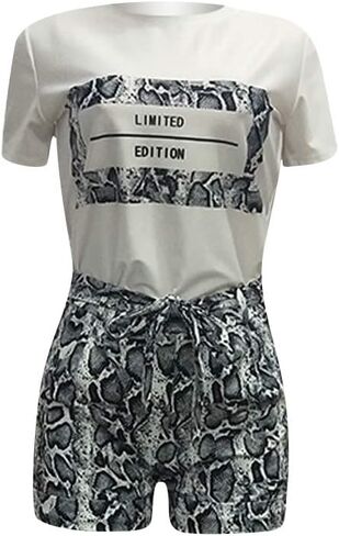 Womens 2 قطعة زي أزياء رسالة Snakekin Prate in Kuwait