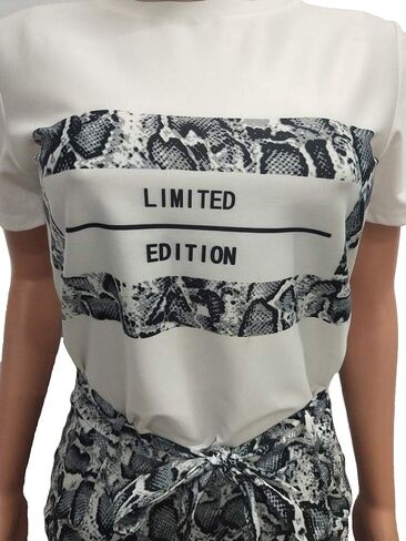 Womens 2 قطعة زي أزياء رسالة Snakekin Prate in Kuwait