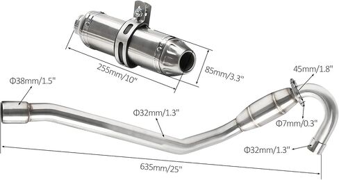 Big Bore Exhaust Pipe & Muffler Assembly Kit for Dirt Pit Bikes Motorcycle - Compatible with CRF70 XR70 CRF 70 CRF70F, Deep Throaty Sound & Enhanced Power in Saudi Arabia