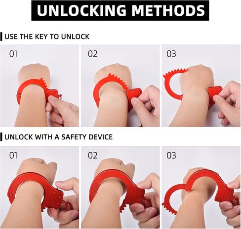Handcuffs Double Lock Steel Police Edition Professional Grade Handcuffs,Hand Cuffs Cop with Keys (Purple) in Saudi Arabia
