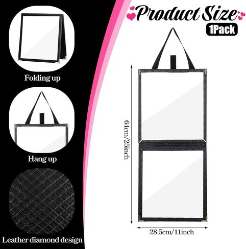 Foldable Backstage Mirror with Handle 24.61x 11.22 Inch Portable Full Length Mirror Rectangular Hanging Mirrors for Travel Dance Dance Bag Home Fitness Camping in Saudi Arabia