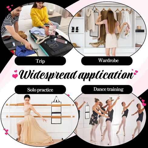 Foldable Backstage Mirror with Handle 24.61x 11.22 Inch Portable Full Length Mirror Rectangular Hanging Mirrors for Travel Dance Dance Bag Home Fitness Camping in Saudi Arabia