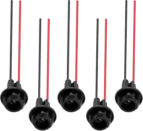 5PCS 194 Bulb Socket,Durable Side Marker Light Socket Fit for T10 W5W 158 161 168 175 194 Light Bulbs Replacements,Professional Pigtail Light Socket Car Accessories in Saudi Arabia
