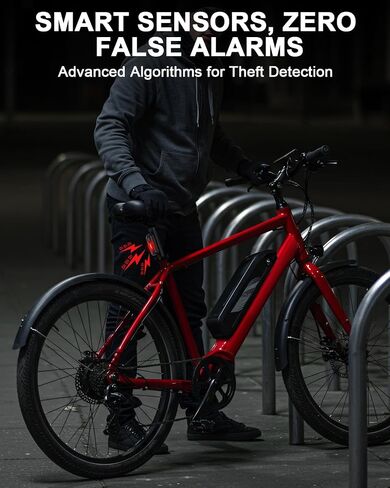 ONVIAN Bike Alarm with Motion Sensor Remote, USB-C Rechargeable Wireless Antitheft Alarm for Bike Motorcycle Bicycle Scooter, Sensitive Motion Detection Security Bike Alarm 110dB Super Loud in Saudi Arabia