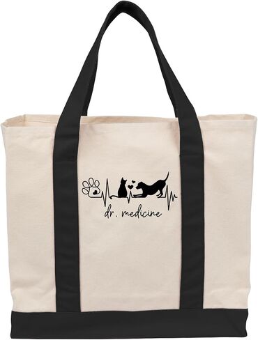 NAZENTI Custom Vet Tech Tote Bag, Veterinary Student Tote, Gift for Vet Tech Week Graduation Christmas Birthday in Saudi Arabia