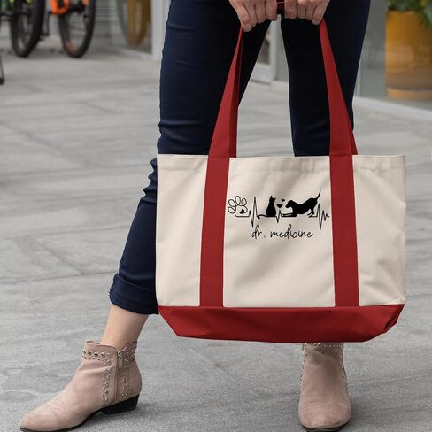 NAZENTI Custom Vet Tech Tote Bag, Veterinary Student Tote, Gift for Vet Tech Week Graduation Christmas Birthday in Saudi Arabia