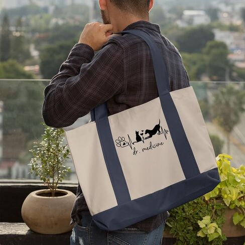 NAZENTI Custom Vet Tech Tote Bag, Veterinary Student Tote, Gift for Vet Tech Week Graduation Christmas Birthday in Saudi Arabia