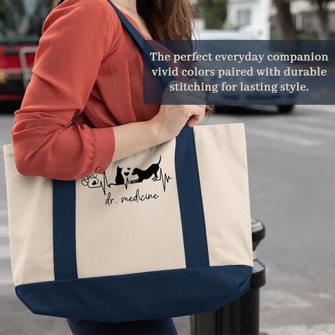 NAZENTI Custom Vet Tech Tote Bag, Veterinary Student Tote, Gift for Vet Tech Week Graduation Christmas Birthday in Saudi Arabia