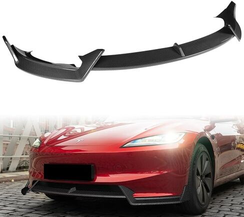 3pcs Front Bumper Lip Spoiler Body Kit Compatible with 2024-2025 Tesla Model 3 Sedan (Matt Black) in Saudi Arabia