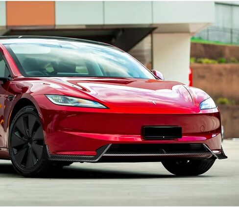 3pcs Front Bumper Lip Spoiler Body Kit Compatible with 2024-2025 Tesla Model 3 Sedan (Matt Black) in Saudi Arabia