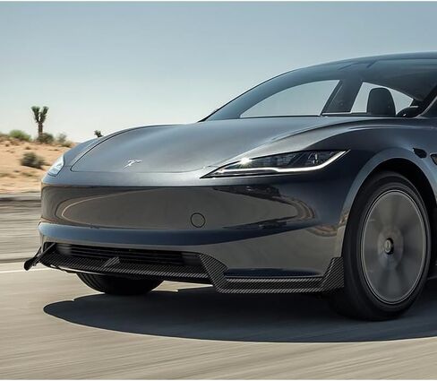 3pcs Front Bumper Lip Spoiler Body Kit Compatible with 2024-2025 Tesla Model 3 Sedan (Matt Black) in Saudi Arabia