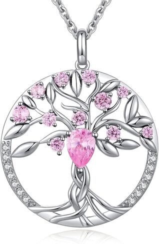 Jiamiaoi شجرة الحياة القلادات للنساء Zirconia tree of life معلقة مع الحجر in Kuwait