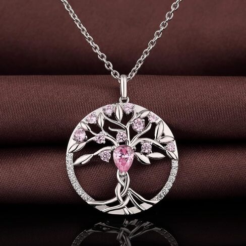 Jiamiaoi شجرة الحياة القلادات للنساء Zirconia tree of life معلقة مع الحجر in Kuwait