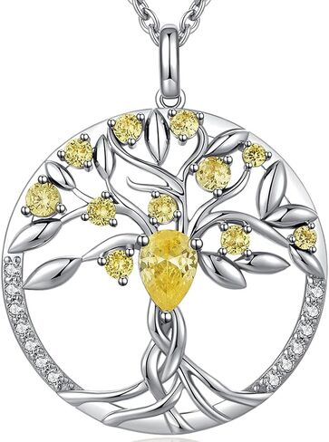 Jiamiaoi شجرة الحياة القلادات للنساء Zirconia tree of life معلقة مع الحجر in Kuwait
