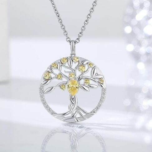 Jiamiaoi شجرة الحياة القلادات للنساء Zirconia tree of life معلقة مع الحجر in Kuwait