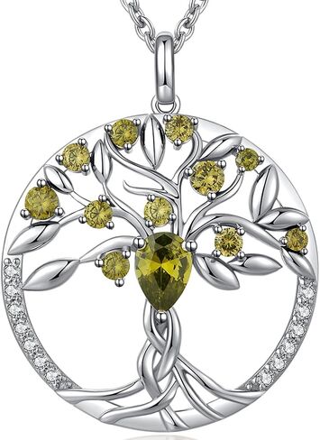 Jiamiaoi شجرة الحياة القلادات للنساء Zirconia tree of life معلقة مع الحجر in Kuwait