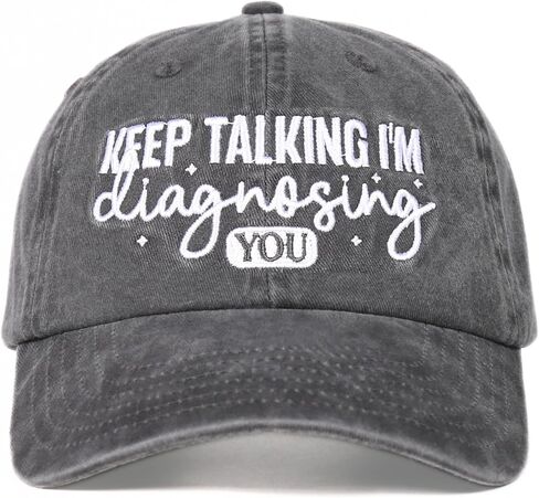 InnoBeta Psychology Gifts, Cap for School Psychologist, Women, Men for Christmas, Birthday, Adjustable Embroidered Baseball Hat (Grey) in Saudi Arabia