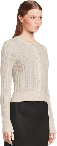 Madewell Women's Pointelle-Stitch Cardigan in Alpaca Blend in Saudi Arabia