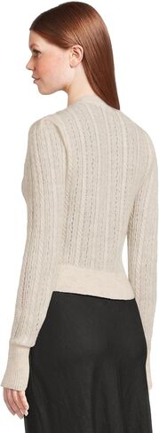 Madewell Women's Pointelle-Stitch Cardigan in Alpaca Blend in Saudi Arabia