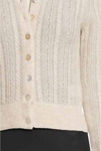 Madewell Women's Pointelle-Stitch Cardigan in Alpaca Blend in Saudi Arabia