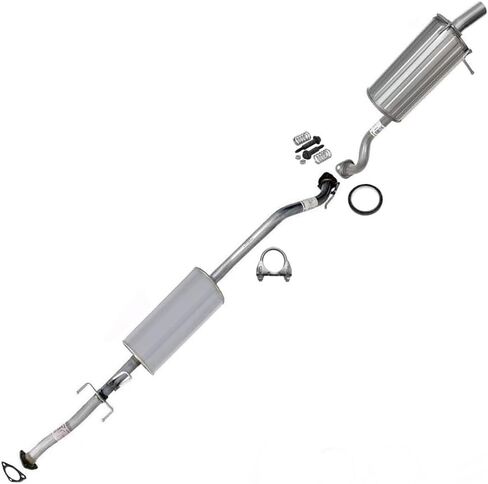 Exhaust Resonator Pipe & Muffler Kit fits 2010-2011 Honda CR-V 2.4L | Stainless Steel | Northeastern Exhaust | Free Gaskets, Clamp & Bolt Kit Included in Saudi Arabia