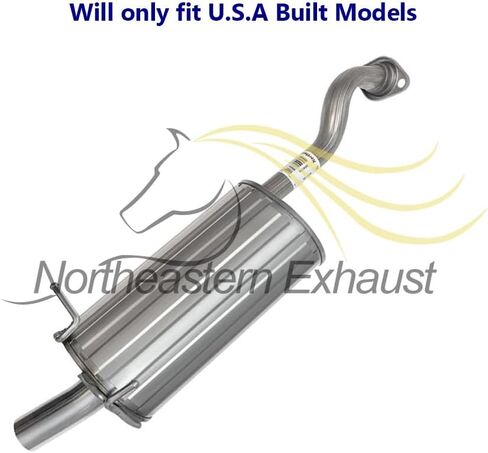 Exhaust Resonator Pipe & Muffler Kit fits 2010-2011 Honda CR-V 2.4L | Stainless Steel | Northeastern Exhaust | Free Gaskets, Clamp & Bolt Kit Included in Saudi Arabia
