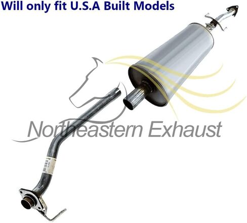 Exhaust Resonator Pipe & Muffler Kit fits 2010-2011 Honda CR-V 2.4L | Stainless Steel | Northeastern Exhaust | Free Gaskets, Clamp & Bolt Kit Included in Saudi Arabia