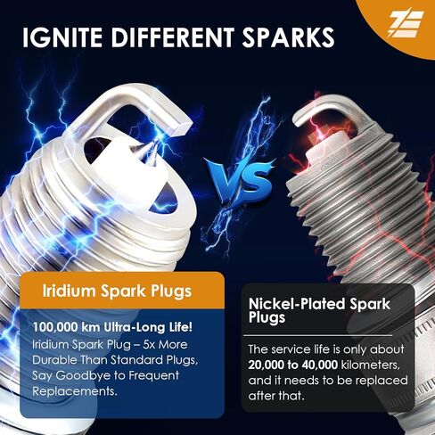EzeXpreze Set of 4 Ignition Coil Pack and Spark Plugs Fits for 2007 2008 2009 2010 2011 2012 2013 Nissan Altima Versa Sentra Rogue Cube NV200 2.5 1.8 1.6 2.0 L4 Spark Plugs Coil Pack OE# UF549 & 9029 in Kuwait