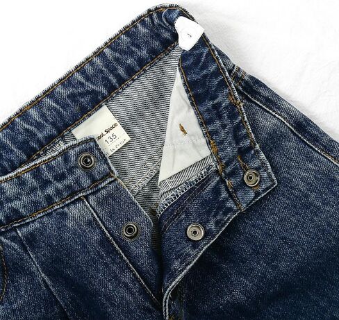 KIDSCOOL SPACE Girls' Wide-Leg Jeans,3 Buttons Front Elastic Band InsideSimple Design Flared Denim Pants in Saudi Arabia