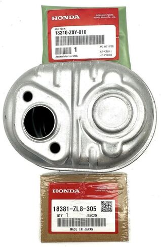 أصلي 18310-Z0Y-010 كاتم الصوت لـ Honda GC160 HRR216 HRS216 HRX217 MAWN MOWN مع حشية أصلية 18381-ZL8-305 in Kuwait