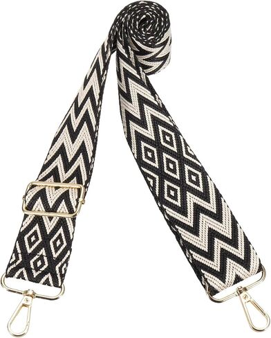 Patikil 55in محفظة أحزمة استبدال Crossbody ، حقيبة Crossbody Crossbody Universal Canvas Bohemian للمحافظ على جيتار حقائب اليد ، البرتقالي in Saudi Arabia
