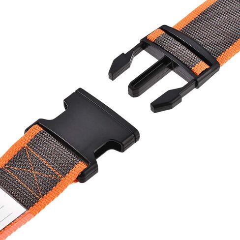 uxcell Luggage Strap Suitcase Belt with Buckle Label, 2x78 2Mx5cm Adjustable PP Travel Bag Packing Accessory, Orange Gray in Saudi Arabia