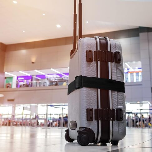 uxcell Luggage Strap Suitcase Belt with Buckle Label, 2x78 2Mx5cm Adjustable PP Travel Bag Packing Accessory, Orange Gray in Saudi Arabia