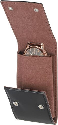 HARFINGTON Watch Roll Travel Case, Single Slots Portable Leather Watch Cases for Men and Women, Watches Storage Organizer for Traveling Display Home Storage, Blue in Saudi Arabia