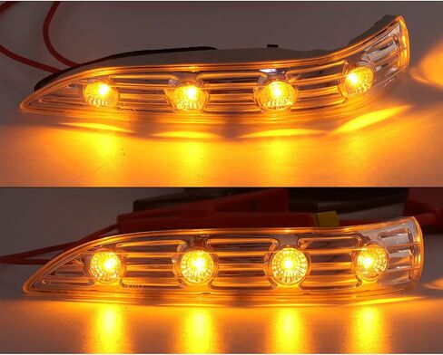 Fydun Side Mirror Turn Lamp, 2pcs Rearview Mirror Turn Light Transparent Lens for Tucson Ix35 2010‑2015 in Saudi Arabia